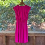 Kate Spade  Fluid Crepe Frill Dress Bright Pink Size 0 Photo 3
