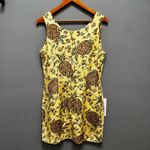 Vintage Kamehameha Yellow Pineapple Print Hawaiian Shift Dress S Photo 5