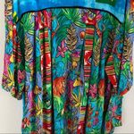 BOP Vintage Art to Wear Tropical Scene Women in Action Art Vibrant Artsy 1X Blue Photo 6