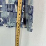 Denim & Co  Abstract Print Short Sleeve Blouse Shirt Womens XS Blue Photo 5