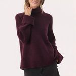 French Connection Deep Purple Turtleneck Sweater Photo 1
