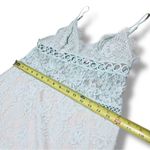 Victoria's Secret Victoria’s Secret Light Blue Dream Angels Floral Lace Slip Dress – Medium Photo 6