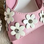 Nine West Y2K Pink Leather Rhinestone Daisy Sandals size 6 Photo 3