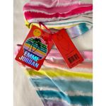 Jordan Emme  Tie-Front Bikini Set‎ Pastel Rainbow Striped Swimsuit Size S Photo 3