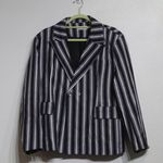 Blueberry Gray Striped Blazer Sz M NWOT Size M Photo 2