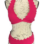 Pink Scalloped 2 Piece Bikini Size Medium NEW Photo 0