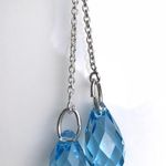 Handmade Swarovski Crystal Sterling Silver Threader Earrings Photo 0