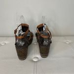 Tahari  Jane Brown Leather Espadrille Platform Sandal Size 9.5 Photo 4