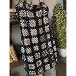 Le Superbe Glamour Granny Squares Sequin Mini Dress Black Womens Size 6 Silver Photo 6