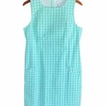 Southern Tide Paislee Gingham Seersucker Sleeveless Shift Plaid Dress Size 8 Photo 3