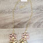 kim rogers NWT Gold Tone Pink Flower Necklace Photo 14