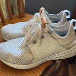 New Balance White Knit Tennis Shoes Photo 0