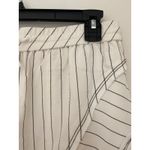 Alexander Wang  Pinstripe White Black Shorts Casual Raw Hem Drawstring EUC 4 Photo 3