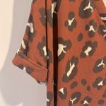 Sew In Love Medium Animal Print Short Sleeve Top Brown Photo 2