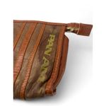 Vintage 1970's 70's Pan Am Airlines Travel coin purse Makeup Toiletry bag Brown Photo 2