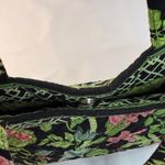 Vera Bradley  Black Tote with Pink and Green Floral Pattern Photo 6