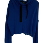 Alala  Sweatshirt Womens Large Stance Cropped Raw Hem Revolve‎ Athleisure Blue Photo 0