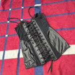 Savage X Fenty Caviar Black Stretch Renaissance Rose Corset shapewear Photo 1