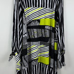 IC By Connie K Tunic Top Womens 3X Black White Striped Tie Photo 0