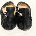 Karl Lagerfeld  Paris Size 9.5 Black Larose Suede Leather Ankle Lace-Up‎ Flats Photo 3