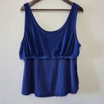 Soma  Cool Nights Shelf Bra Ribbed Tank Brami XXL Royal Blue Photo 2