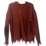 Entro Full Zip Frayed Sweater Jacket Women’s Medium Photo 0