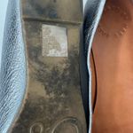 Marc Jacobs MARC BY Tuxedo Logo Plaque Silver Leather Ballet Flats Photo 4