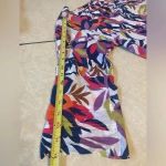 Dana Buchman ‎ Women's Floral Cotton Button down Tunic Roll Tab Sleeves Size S Photo 8