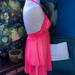 Victoria's Secret  Lace Halter Chemise in Bright Pink Photo 2