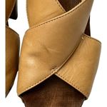 Diane Von Furstenberg  Shoes Women 6‎ Tan Leather Open Toe Slingback Wood Heels Photo 5