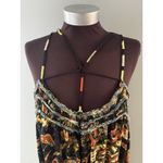 Free People  Garden Party Sundress Size Large Black Tassel Boho Lounge Photo 1