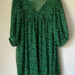 Le Grand Marqet Emerald Green Sheer Polka Dot Blouse Photo 5