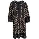 Boden Eyelet Lace Panel Dress Black Bouquet Size 10 Photo 5