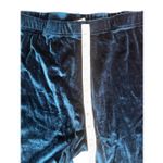SheIn Deep blue velvet velour holiday leggings or can be worn as loose ankle pants siz Photo 6