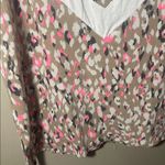 Sew in love boutique Women's Multicolor Patterned color block chevron Top Pink Size L Photo 1