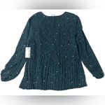 Nine West | Long Sleeve Emerald Green Blouse Top Size XS NWT Photo 1