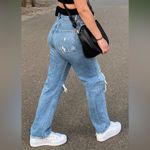 AGOLDE  90’s High Waisted Distressed Straight Leg Jeans Photo 1