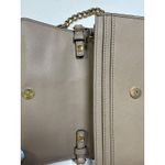 Michael Kors Tan Leather Wallet Crossbody Bag Purse Gold Chain 8" x 4" Neutral Photo 11