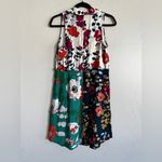 Anthropologie Dinah Collared Halter Mixed Media Print Retro Tunic Dress size 0 Photo 9