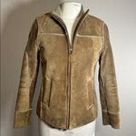 Gap Vintage  2002 Y2K Camel Cognac Tan Brown Sherpa lined jacket size XS Photo 0