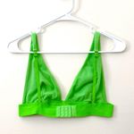 SKIMS  cotton rib plunge bralette in neon green size L Photo 12