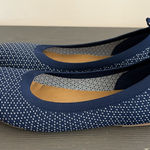 Seychelles  knit ballet flats round-toe stretch knit upper navy white dot 8.5 Photo 0