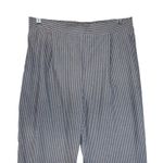 NWT Klesis Women Striped Wide Leg Trousers Linen Blend Casual Chic Comfy Size L Blue Size L Photo 3