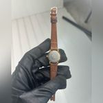 Vintage Gold U.S.A Coin Quartz Watch with Brown Leather Strap Photo 2