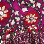 Free People  Malia Babydoll Jacket Tie Front Floral Beaded Purple Oversized XS Photo 2