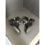 Karl Lagerfeld  Paris Pixie Embellished Moto‎ Booties Black Leather Womens 6.5 Photo 2