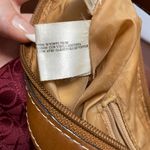 XOXO Small Dark Red Monogram Purse with Tan Handle and Silver Hardware Photo 9