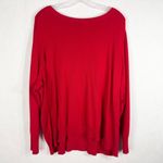 Lane Bryant  Plus Size 26 28W Sweater Pullover Red V Neck Long‎ Sleeve Knit 1237 Photo 1
