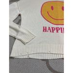 Kori  Ivory and Yellow Happiness Smiley Sweater, size large Photo 4