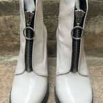 BCBGeneration  White Ankle Boots with Zipper Detail Photo 0